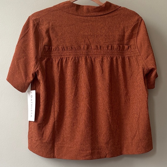 Athleta Women's Rust Button-Down Shirt - Picture 4 of 4